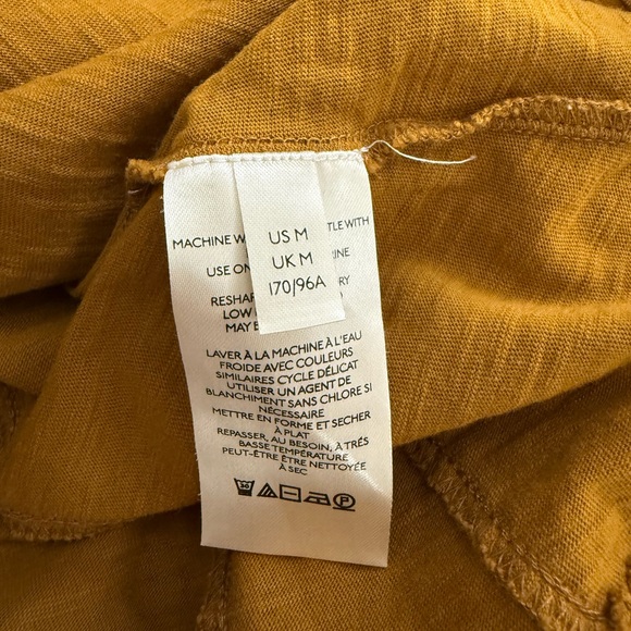 Anthropologie Mustard Ruffle Top - Picture 6 of 7